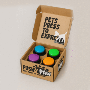 PushyPaw™ Classic 4-Button Communication Set