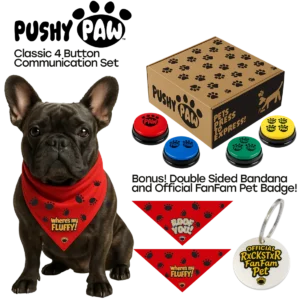 Pushy Paw 4 Button Communication Set - FREE SHIPPING IN USA